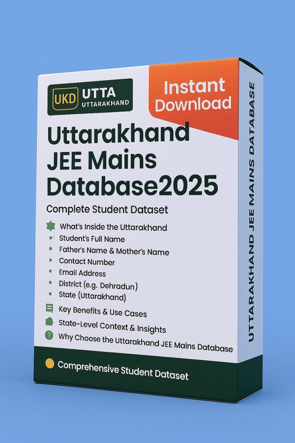Uttarakhand JEE Mains Database 2025