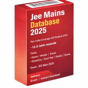 Jee Mains Database 2025